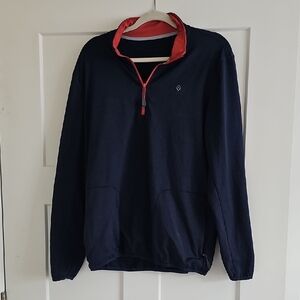 Men's Aspens Navy and Red Zip-Up Sweater